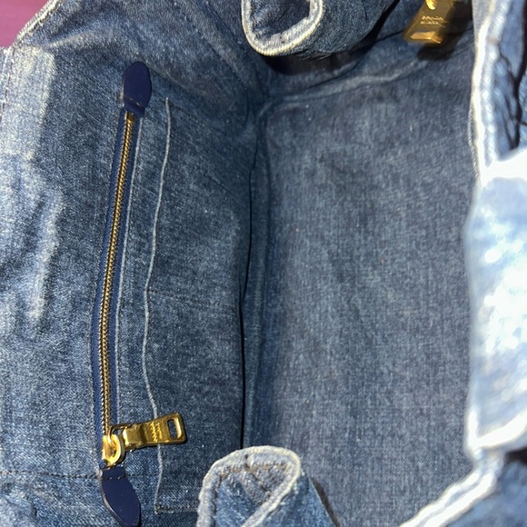 Prada Canapa Large Blue Denim Tote - Picture 10 of 17